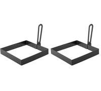 IBILI 824703 Moule à Œuf Carré Moka, INOX, Noir, 29 x 7 x 17 cm (Lot de 2)