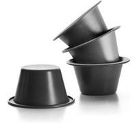 Ibili Moules à crème caramel Moka 827800 Acier 8 cm Lot de 4