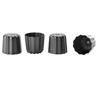 Ibili 828800 Moule Cannèle 4 U, Acier, Noir, 6 x 6 x 5 cm