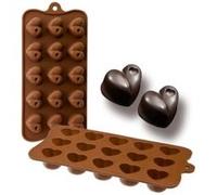 Ibili 860301 moule chocolat coeur 15 cavités 100% silicone G