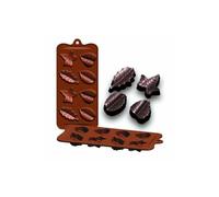 Ibili Moule pour chocolat 860305 Feuilles 8 cavités 100% silicone