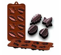 Ibili 860305 moule pour chocolat feuilles 8 cavités 100% silicone G