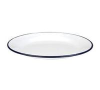ibili Assiette plate 901128 en acier émaillé vitrifié blanche 28 cm