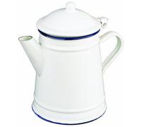 Ibili Cafetière conique 9032-10-6 en acier émaillé blanche 1 l