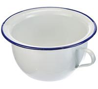 IBILI - Pot de chambre 903524 - Acier émaillé vitrifié Ø 24 cm Blanc/Bleu