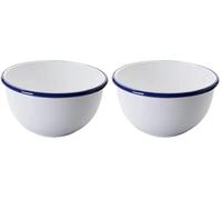 IBILI 904212 Bol, Porcelaine, Blanc/Bleu, 12 cm, 12 x 12 x 7 cm (Lot de 2)