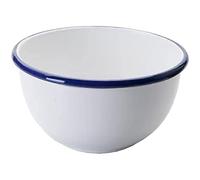 Ibili Bol 904220 en porcelaine émaillée Blanc/Bleu 20 cm
