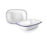 Ibili Plat rectangulaire 905022 profond émail Blanca 22 cm G