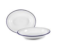 Ibili 905232 Plat Ovale Profonde, Acier, Blanc, 32 x 26 x 6 cm