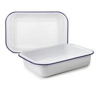 IBILI Plat de cuisson 905437 blanc en acier inoxydable 37 x 24 x 7,30 cm