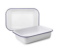IBILI - 905437 Plat de cuisson blanc 37 x 24 x 7,30 cm, acier inoxydable