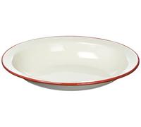 Ibili 907932 Plat Ovale Profonde Bordeaux, Inox, Blanc, 32 x 26 x 6 cm