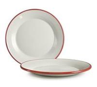 Ibili Assiette plate 908122 en papier blanc/rouge 22 x 22 x 2 cm