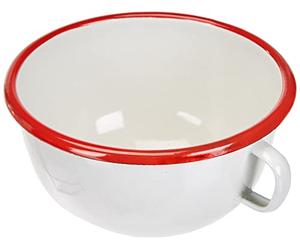 IBILI 909114 Bowl avec Anse, Acier, Blanc/Rouge, 14 cm