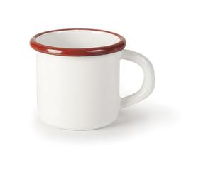 IBILI 909407 Gobelet, Aluminium, Blanc/Rouge, 7 x 7 x 8 cm