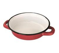 Ibili Plat à œufs 912218 en acier émaillé 18 cm Rouge