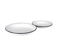 IBILI 912928 Assiette en acier émaillé vitrifié Blanche 28 cm