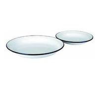 IBILI 912928 Assiette en acier émaillé vitrifié Blanche 28 cm