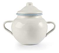 IBILI 921405 Sucrier avec Couvercle Versalles, Acier, Blanc, 14 x 10 x 11 cm