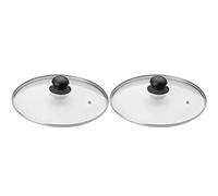 Ibili 970724 Couvercle, Transparent/argent/noir - ⌀ 24 cm (Lot de 2)