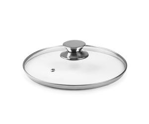 Ibili - 971624 - Couvercle en Verre Poignée en Acier Inoxydable 24 cm