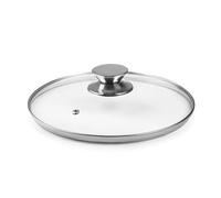 Ibili - 971632 - Couvercle en Verre Poignée en Acier Inoxydable 32 cm