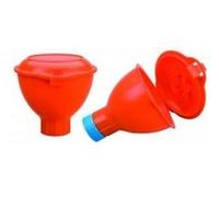 IBILI Entonnoir recyclage d'huile domestique 781900, plastique rouge, 10.7 x 8.5 x 10 cm