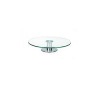 Ibili 717130 Plateau tournant 30 cm, Argenté/Transparent