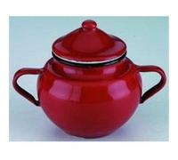 Ibili Sucrier 9106-0.5KG-12 – émaillé rouge 0,5 l avec couvercle