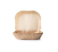 IBILI Bac à papier carré pour friteuse à air 20 cm — imperméable et absorbant — Paquet de 50 unités