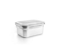 Ibili Boîte rectangulaire Keepklin 1600 ml – acier inoxydable, micro-ondes, couvercle hermétique