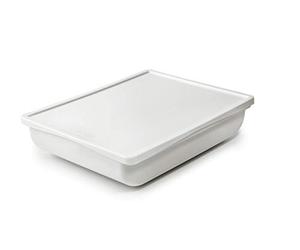 IBILI - BOL À FARINE avec couvercle confortable, plastique, blanc