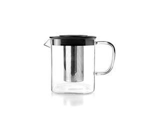 Ibili - Bouilloire avec Filtre Square, 1 Litre, Borosilicate Et Acier Inoxydable 18/10