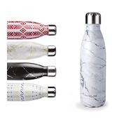 Ibili - Bouteille Isotherme Marble (Marbre), 500 ml, Acier Inoxydable 18/10, Double Paroi, Réutilisable