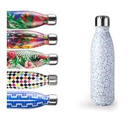 Ibili - Bouteille Isotherme Spring Blue (Bleu Printanier), 500 ml, Acier Inoxydable 18/10, Double Paroi, Réutilisable