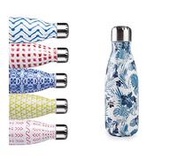 IBILI - Bouteille Isotherme Tropic, 350 ml, Acier Inoxydable 18/10, Double Paroi, Réutilisable