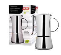 IBILI Cafetière à expresso Essential – 4 tasses, 200 ml, acier inoxydable, compatible induction