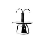 Ibili Cafetière mini express 2 tasses (2×45 ml) acier inoxydable convient pour induction Gris