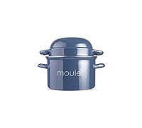 IBILI - Casserole à moules couleur bleu pétrole, 18 cm, Acier émaillé, Compatible avec l’induction