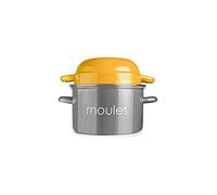 IBILI - Casserole à moules couleur pêche, 18 cm, Acier émaillé, Compatible avec l’induction