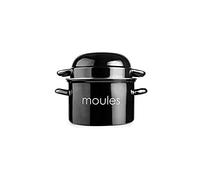 IBILI - Casserole à moules noire, 22 cm, Acier émaillé, Compatible avec l’induction