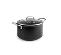 IBILI - Casserole à quartz en aluminium forgé, couvercle en verre et poignées en acier inoxydable, 20 cm, 3,4 litres, antiadhésif, compatible induction