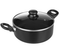 IBILI Casserole aluminium 16 cm – Antiadhésive avec couvercle en verre, compatible induction