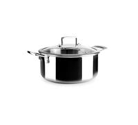 IBILI - Casserole tricouche Triply Natural 24 cm, acier inoxydable, convient pour induction, sans antiadhésif