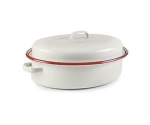 IBILI - Cocotte ovale bordeaux, 34 x 26 x 13 cm, Acier émaillé