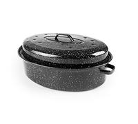 IBILI - Cocotte ovale noire, 42 x 32 x 15 cm, Acier émaillé