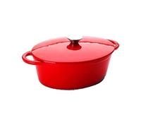 IBILI Cocotte ronde ovale 27 x 21 cm en fonte, compatible avec l’induction