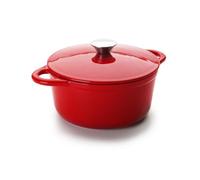 IBILI - Cocotte ronde rouge, 21 x 10 cm, Fonte, Compatible avec l’induction