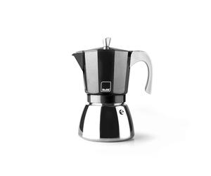 IBILI Elba Black Cafetière express, 9 tasses, 450 ml, fonte d'aluminium, base en acier inoxydable, convient pour induction