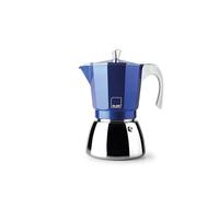 IBILI Elba Blue Cafetière express, 12 tasses, 600 ml, fonte d'aluminium, base en acier inoxydable, convient pour induction